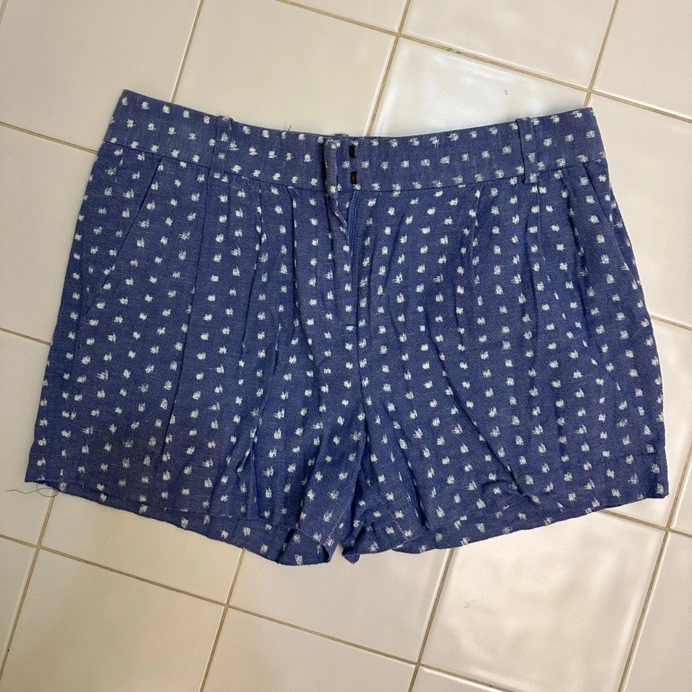 J.Crew Blue Patterned Women's Shorts - Size 2
